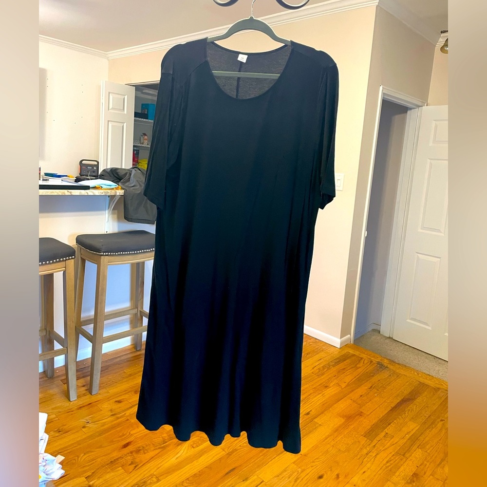 Simple black casual dress